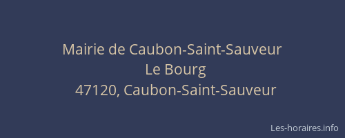 Mairie de Caubon-Saint-Sauveur