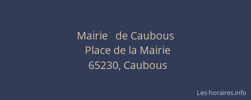 Mairie   de Caubous