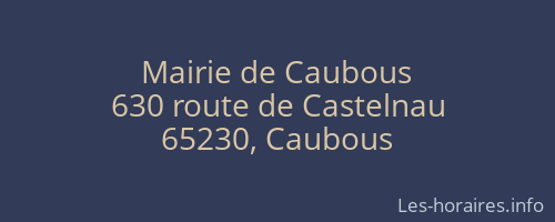 Mairie de Caubous