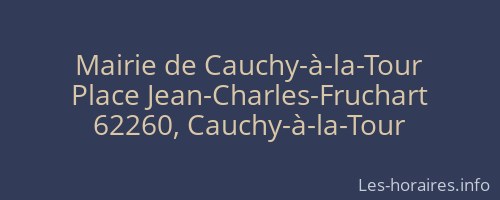 Mairie de Cauchy-à-la-Tour