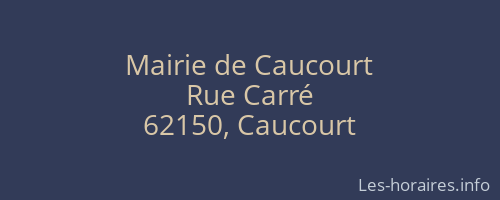 Mairie de Caucourt