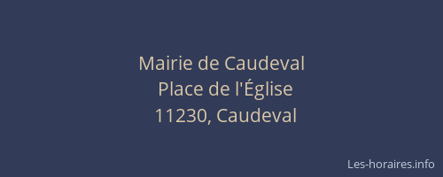 Mairie de Caudeval
