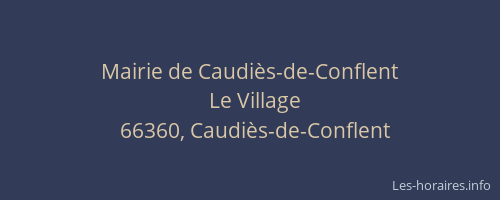 Mairie de Caudiès-de-Conflent