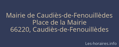 Mairie de Caudiès-de-Fenouillèdes