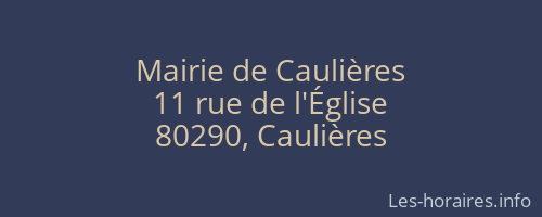 Mairie de Caulières