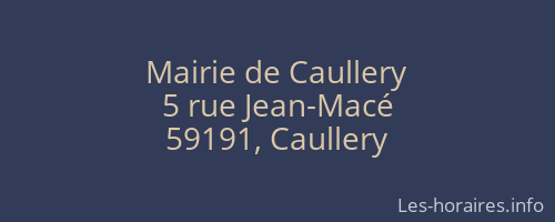 Mairie de Caullery