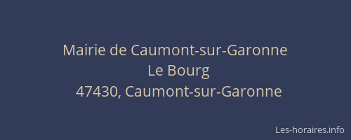 Mairie de Caumont-sur-Garonne
