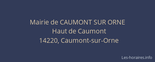 Mairie de CAUMONT SUR ORNE