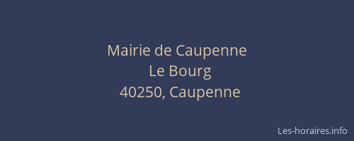 Mairie de Caupenne