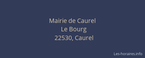 Mairie de Caurel