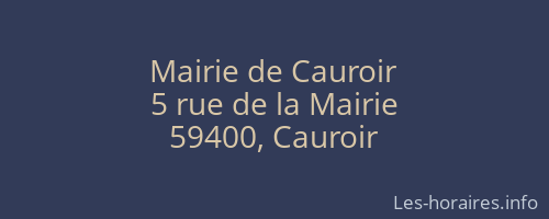Mairie de Cauroir