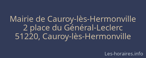 Mairie de Cauroy-lès-Hermonville