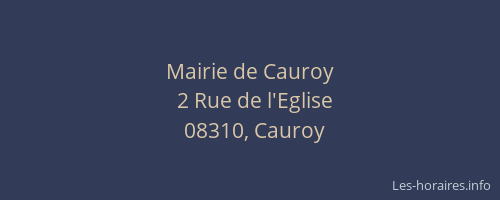 Mairie de Cauroy
