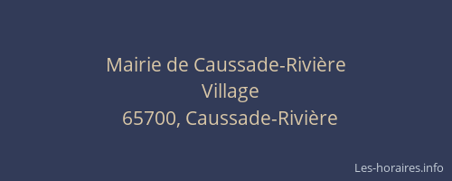 Mairie de Caussade-Rivière