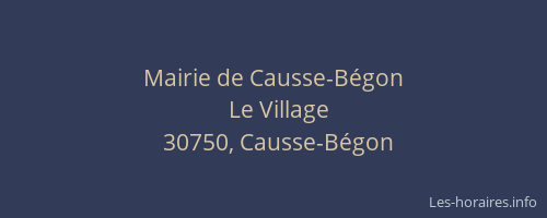 Mairie de Causse-B&eacute;gon