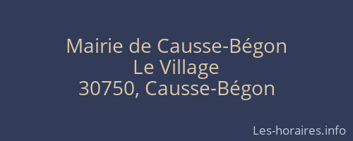 Mairie de Causse-Bégon