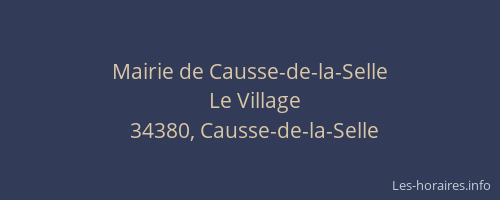 Mairie de Causse-de-la-Selle