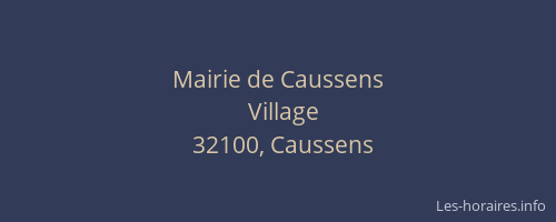 Mairie de Caussens