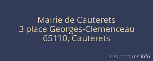 Mairie de Cauterets