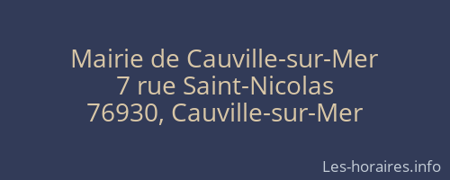 Mairie de Cauville-sur-Mer