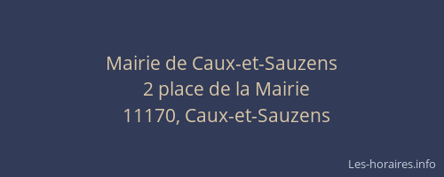 Mairie de Caux-et-Sauzens
