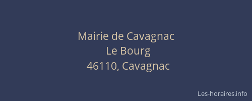 Mairie de Cavagnac