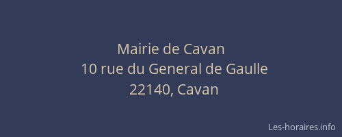 Mairie de Cavan