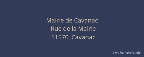 Mairie de Cavanac
