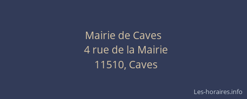 Mairie de Caves