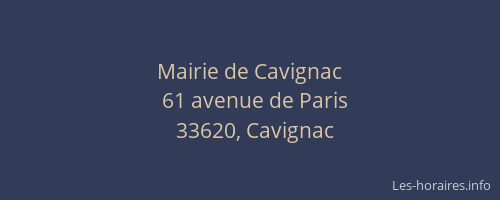 Mairie de Cavignac