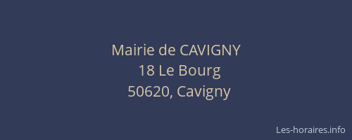 Mairie de CAVIGNY