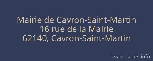 Mairie de Cavron-Saint-Martin
