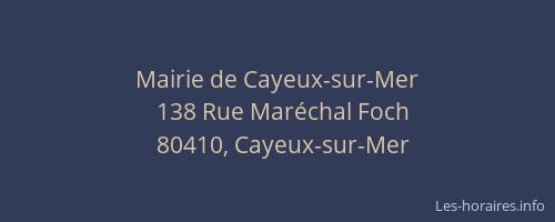 Mairie de Cayeux-sur-Mer