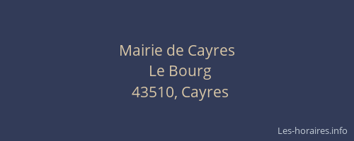 Mairie de Cayres