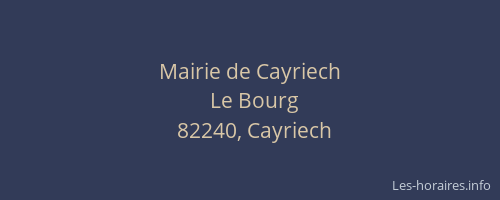 Mairie de Cayriech