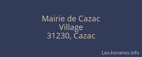 Mairie de Cazac