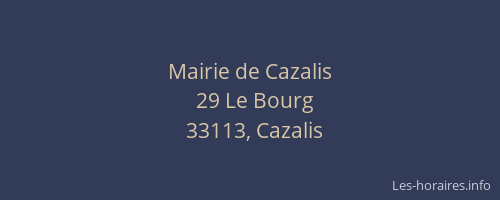 Mairie de Cazalis