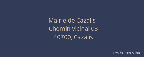 Mairie de Cazalis