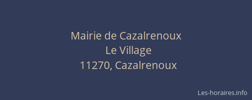 Mairie de Cazalrenoux