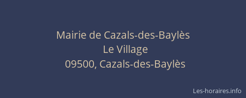 Mairie de Cazals-des-Baylès