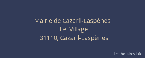 Mairie de Cazaril-Laspènes