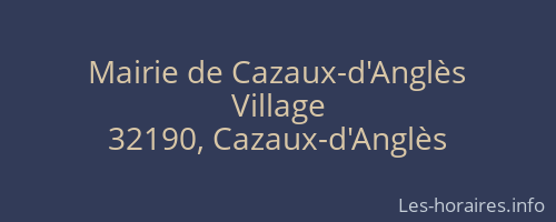 Mairie de Cazaux-d'Anglès