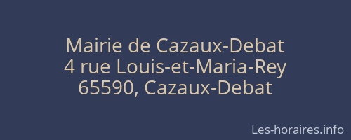 Mairie de Cazaux-Debat