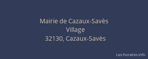Mairie de Cazaux-Savès
