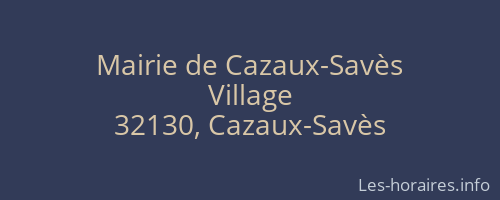 Mairie de Cazaux-Savès