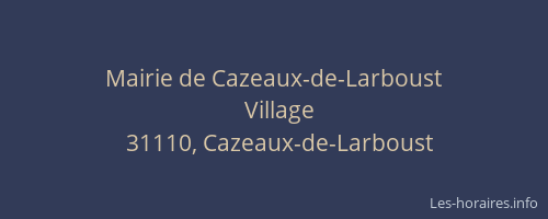 Mairie de Cazeaux-de-Larboust