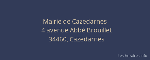 Mairie de Cazedarnes