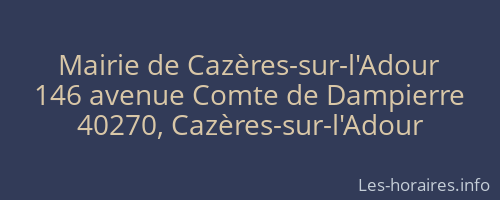 Mairie de Cazères-sur-l'Adour