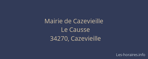Mairie de Cazevieille
