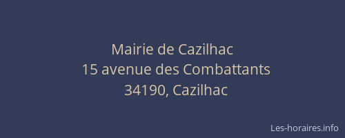 Mairie de Cazilhac